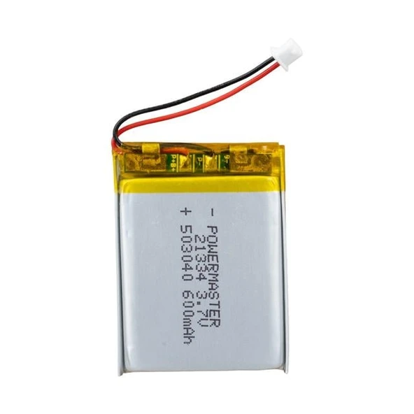 PowerMaster 503040 3.7 Volt 600 Mah Lityum Polimer Pili ürün görseli 1