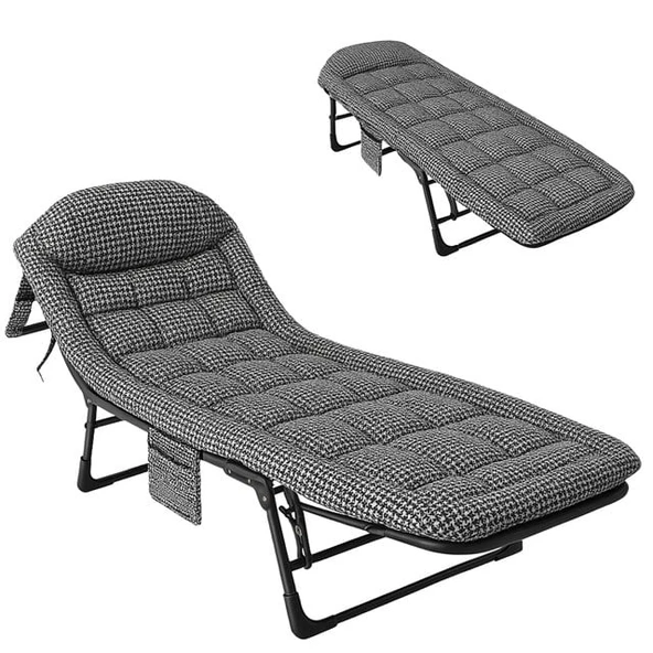 Sunup SN-26975 Taşınabilir Ayarlanabilir 5 Kademe Sünger Kamp Yatak Şezlong (Kazayağı) ürün görseli 1