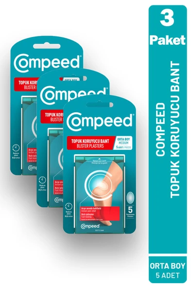 Compeed Topuk Koruyucu Bant Orta Boy 5'li 3 Paket ürün görseli 1