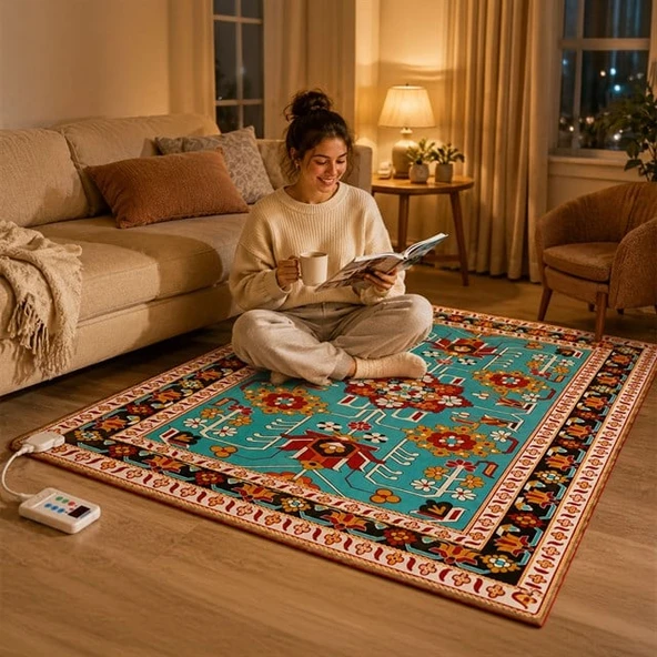 Sunup TY-2*2 1599W 200x200cm Isıtmalı Pad Halı - Dijital Termostatlı Karbon Kristal Teknolojisi ürün görseli 1