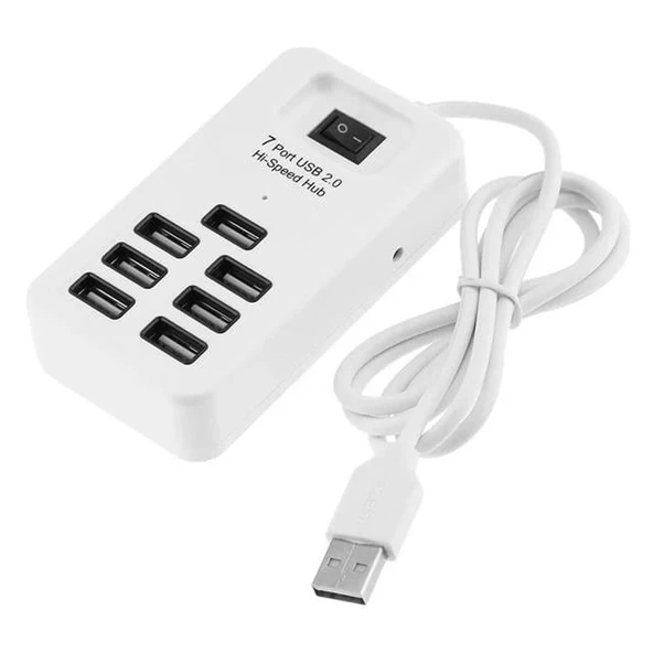 Fully S-802J 7 Port USB 2.0 Anahtarlı ve 1 Metre Kablolu Hub Çoklayıcı ürün görseli 1