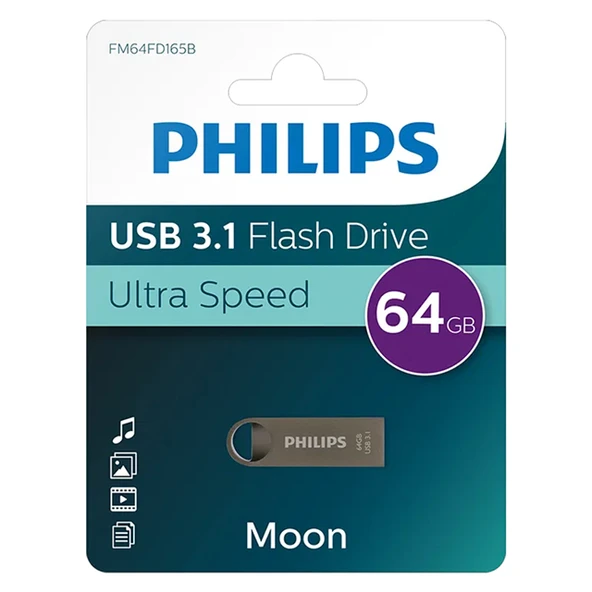 Philips Moon FM64FD165B/00 64GB USB 3.1 Flash Bellek ürün görseli 1