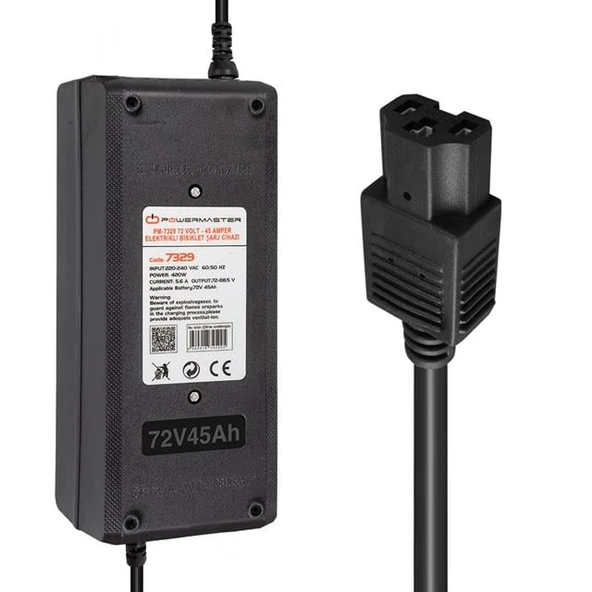 Powermaster PM-7329 72 Volt - 45 Amper Elektrikli Bisiklet Şarj Cihazı ürün görseli 1