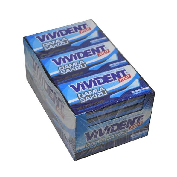 Vivident XYLIT Damla Sakız Aromalı Şekersiz Sakız 26 g x 18 Adet ürün görseli 1