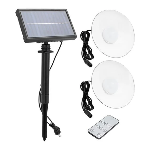 Powermaster XF-707-2 Kumandalı Solarlı 2 Lambalı Projektör ürün görseli 1