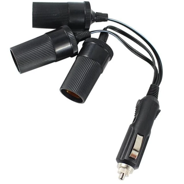 Powermaster PM-2163 3'lü Araç Çakmaklık Çoğaltıcı 12V/24V Esnek Oto Çoklu Priz ürün görseli 1