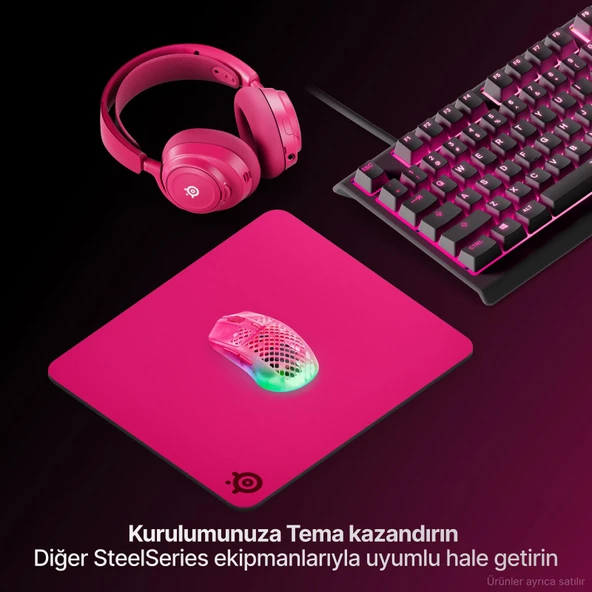 SteelSeries QcK Heavy Large Gaming Mousepad - Magenta - Resim 6