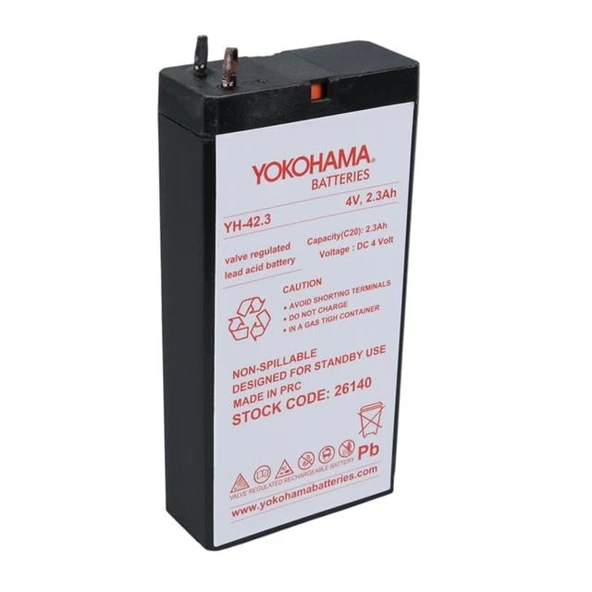 Yokohama YH-42.3 4 Volt - 2.3 Amper Akü (50x100x22 mm) ürün görseli 1