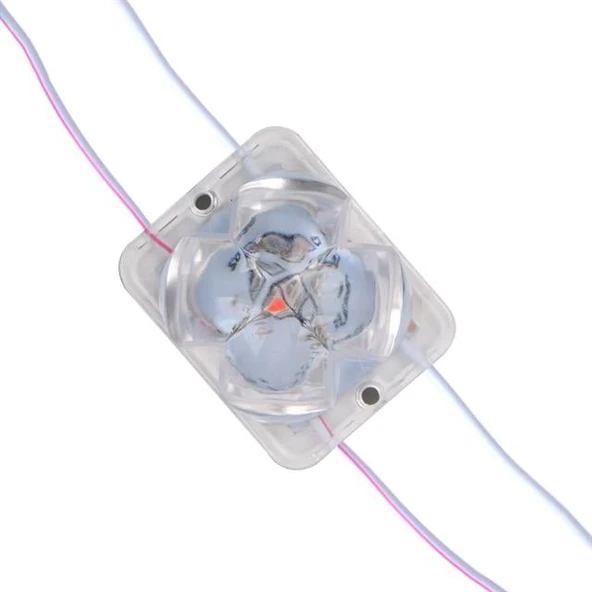 Powermaster PM-14717 12 Volt 2 Watt Karışık (R+B) Yanıp Sönen Çakar 4333-3030 Modül Led 43x33x28mm ürün görseli 1
