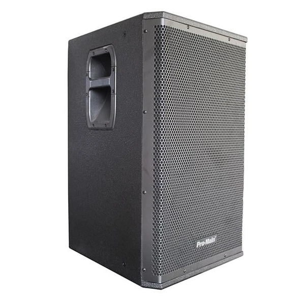 Pro-Main MS-1015GA 600 Watt 38 Cm Aktif Ahşap Kabin Hoparlör ürün görseli 1