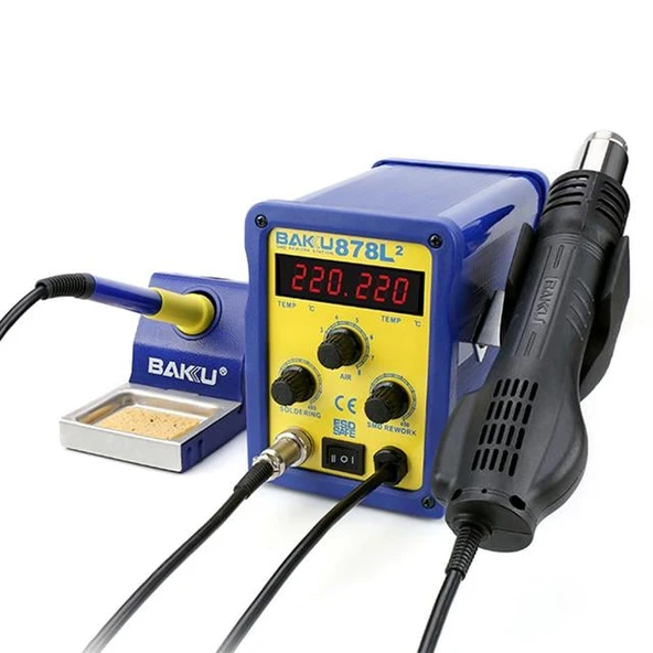 Baku BK-878L2 Digital Isı Ayarlı-Üflemeli Havya ürün görseli 1