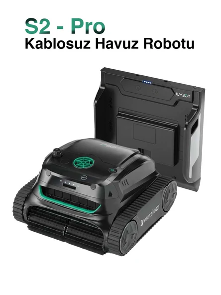 S2 Pro Kablosuz Havuz Robotu 300m2 Havuz Taban - Duvar Temizlik Robotu ürün görseli 1