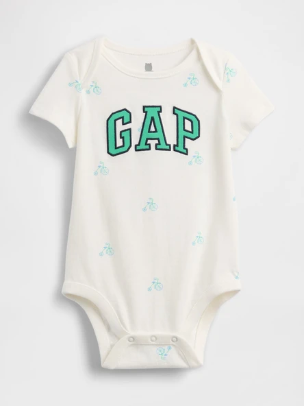 GAP Unısex Bebek Gap Logo Tulum Beyaz ürün görseli 1