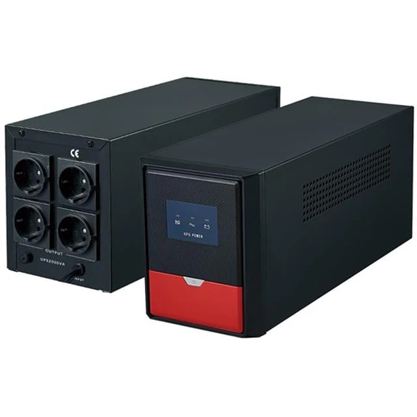 Andees AD-2000 2000VA 12V9AhX2 UPS Kesintisiz Güç Kaynağı Line - İnteraktif (430x210x235Mm) ürün görseli 1