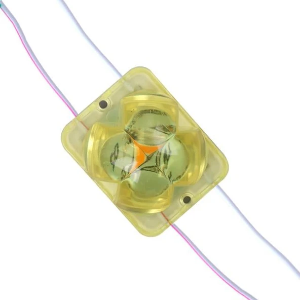 Powermaster PM-14715 12 Volt 2 Watt Sarı Yanıp Sönen Çakar 4333-3030 Modül Led 43x33x28mm ürün görseli 1