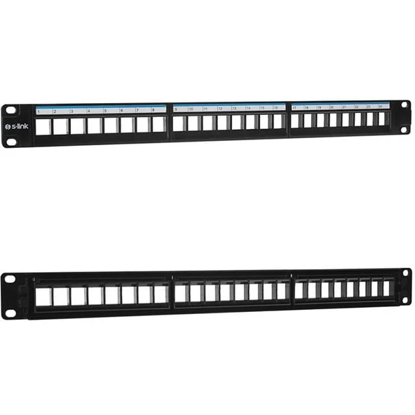 S-Link SL-F24N Jack'sız 24'lü Patch Panel ürün görseli 1