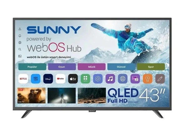 SUNNY TV SN43QAL540 43" QLED ULTRA HD 4K WEBOS ürün görseli 1
