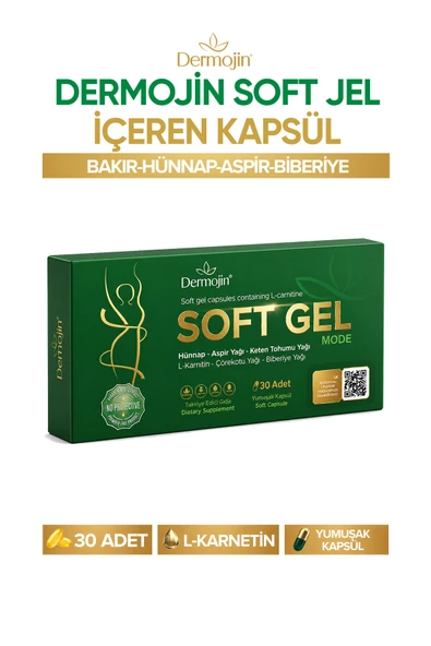 DERMOJİN Hünnap Bitkisel Karışım Yağlar İçeren Takviye Edici Soft Jel Kapsül ürün görseli 1