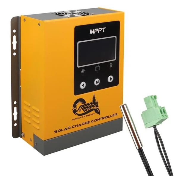 Sunsolar MPK40 MPPT Solar Şarj Kontrol Cihazı 40A (12V/24V/36V/48V Otomatik) 150V Maksimum PV LCD Ekranlı RS485 Portlu ürün görseli 1