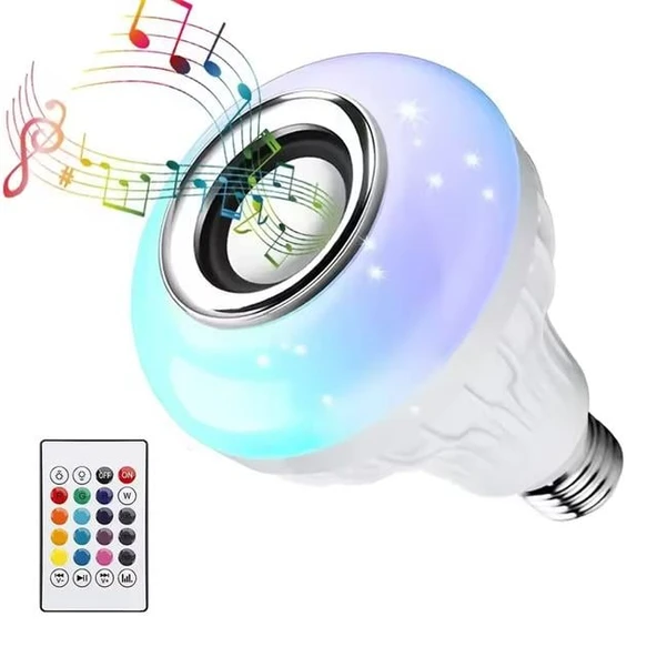 Ledx Al-SPKR Kumandalı Bluetooth Hoparlör Ampul 500 Lümen Rgb Ledli E27 Lamba ürün görseli 1
