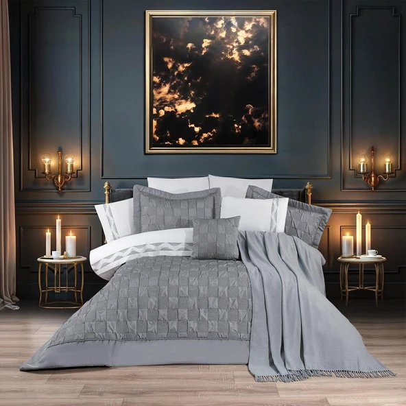 Schafer Home Moneta Çeyiz Seti 11 Parça Gri ürün görseli 1