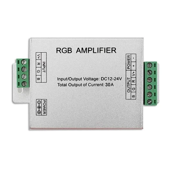 Powermaster PM-4877 12 Volt - 24 Volt 30 Amper RGB Şerit Led Amplifier (Repeater) ürün görseli 1