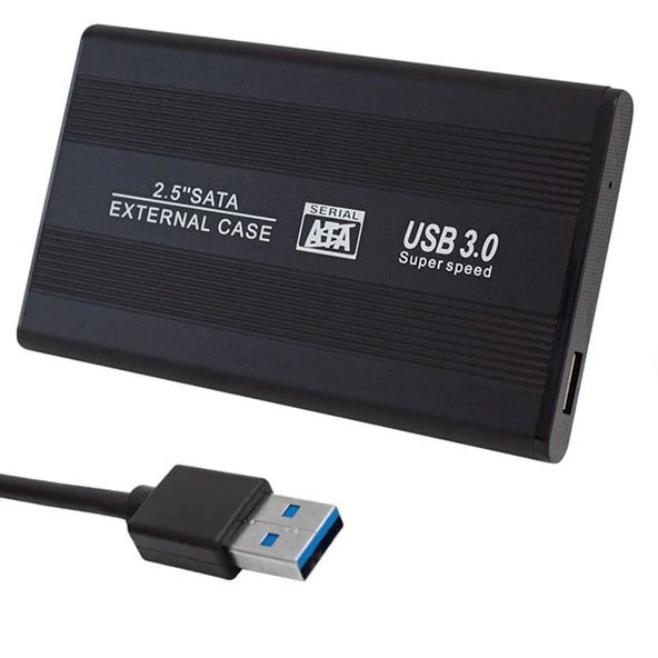 Powermaster PM-13948 Siyah 2.5" USB 3.0 Sata HDD Destekli Taşınabilir Harddisk Kutusu ürün görseli 1
