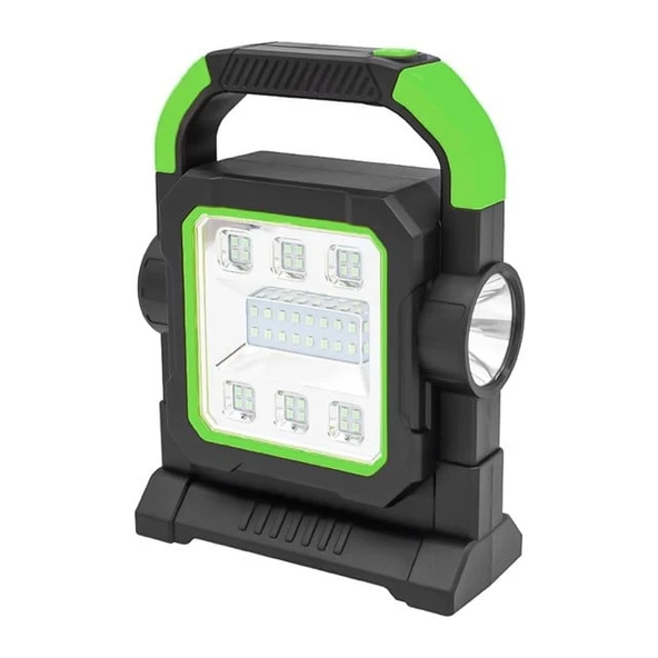 Powermaster HC-7078-D Üç Çalışma Modlu Şarjlı 40 SMD Ledli Taşınabilir Solar Panelli Lamba ürün görseli 1