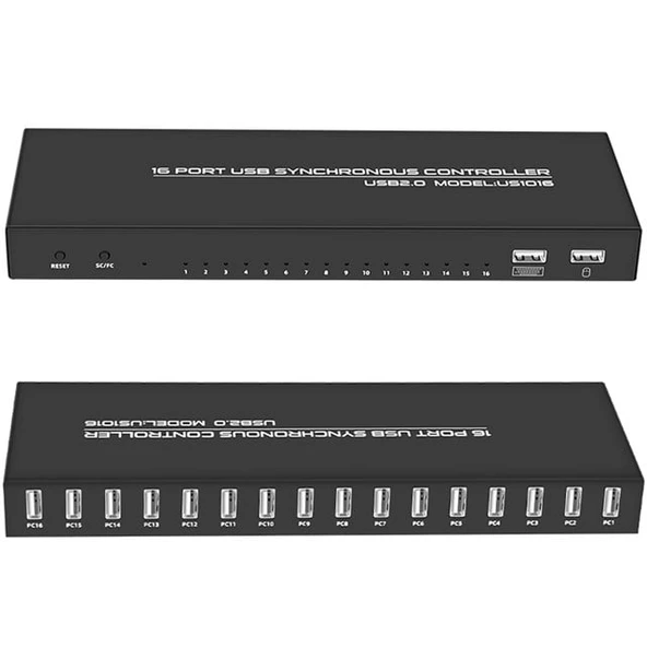 Powermaster US1016 Profesyonel 16 Port USB Çoklu Kontrol ve Senkronizasyon Cihazı ürün görseli 1