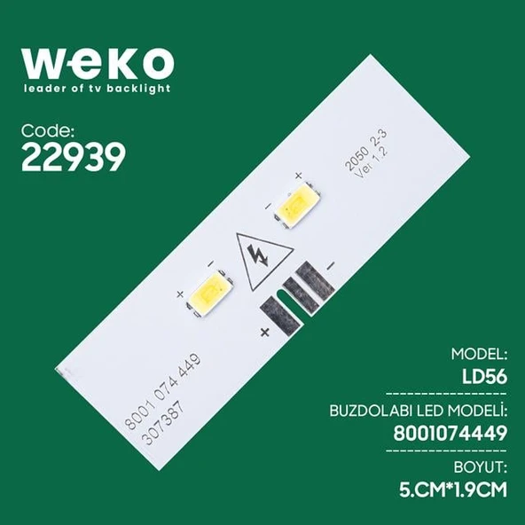Buzdolabı İç Aydınlatma Ledi Ld56 8001 074 449 307387 2 Çipli ürün görseli 1