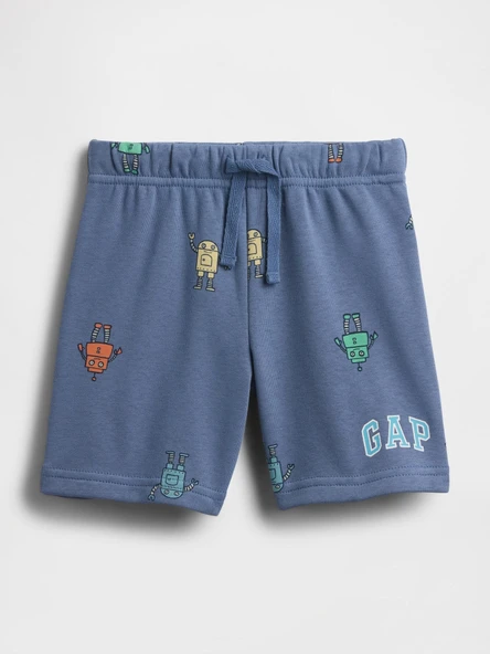 GAP Erkek Bebek Relaxed Fransız Havlu Kumaş Logo Pull-On Şort Lacivert ürün görseli 1