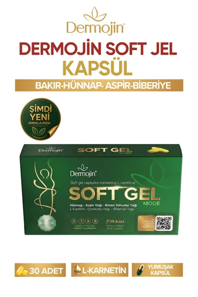 DERMOJİN Hünnap Bitkisel Karışım Yağlar İçeren Takviye Edici Soft Jel Kapsül ürün görseli 1