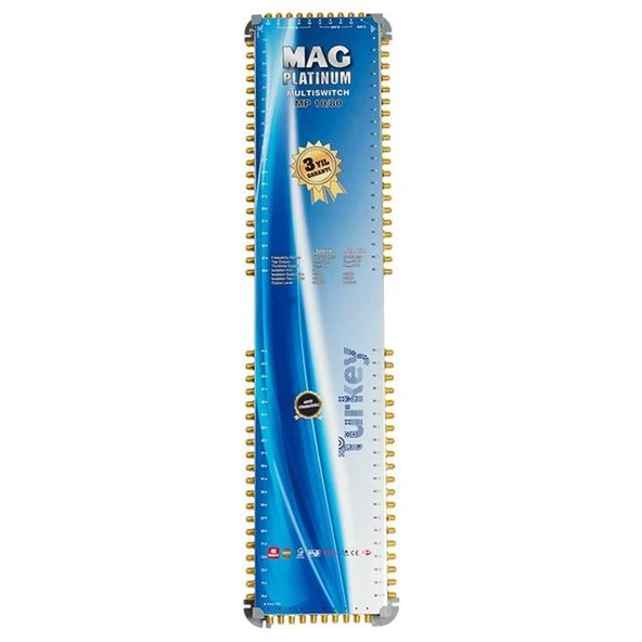 MAG Platinum MP 10/80 Multiswitch - 10 Giriş 80 Çıkışlı Merkezi Uydu Santrali Hybrid 4K ve 3D Destekli ürün görseli 1