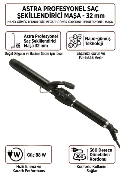 Astra Profesyonel Saç Şekillendirici Maşa (32 Mm ) ürün görseli 1
