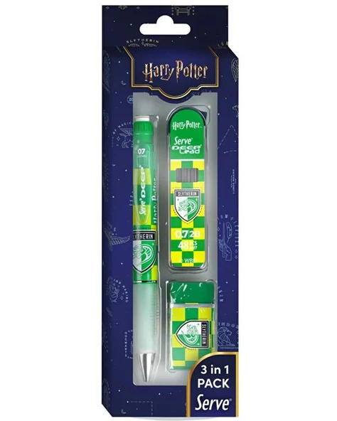 Serve Deep Damalı Harry Potter Slytherin Mekanik Versatil 0.7 3 Lü Set ürün görseli 1