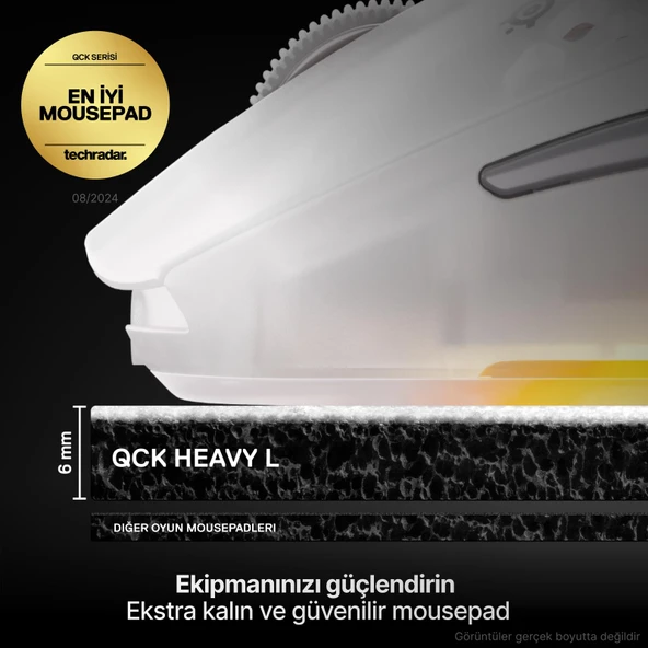 SteelSeries QcK Heavy Large Gaming Mousepad - Beyaz - Resim 2