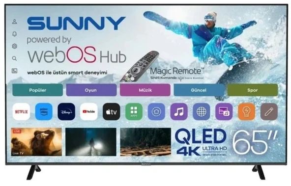SUNNY TV SN65QUMLN-W02M 65" QLED ULTRA HD 4K WEBOS TV ürün görseli 1