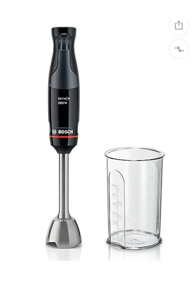 Bosch MSM4B610 Serie 4 El Blenderı ErgoMaster 1000 W Siyah ürün görseli 1