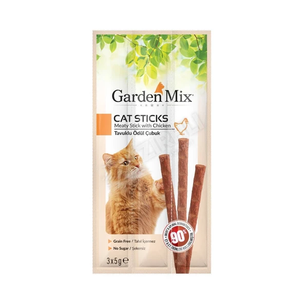 5 ADET Garden Mıx Tavuklu Kedi Stick Ödül 3*5 Gr ürün görseli 1