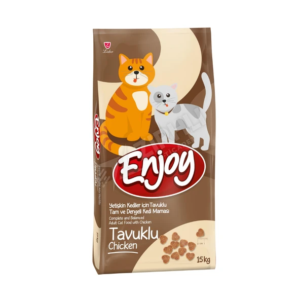 4 ADET Enjoy Tavuklu Yetişkin Kedi Maması 15 Kg ürün görseli 1