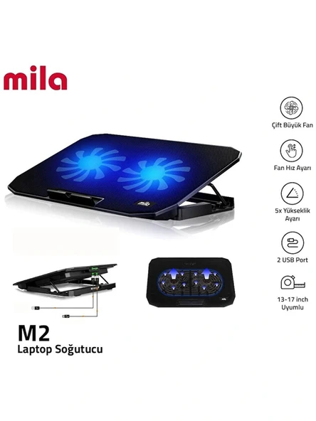 Classone Mila Serisi M2 Notebook Soğutucu/SİYAH ürün görseli 1