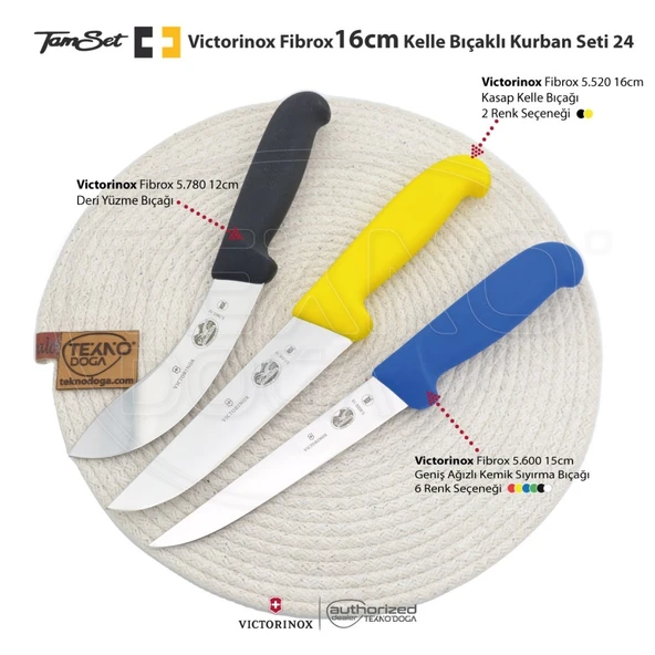 Victorinox Fibrox 16cm Kelle Bıçaklı Kurban Seti 24 ürün görseli 1