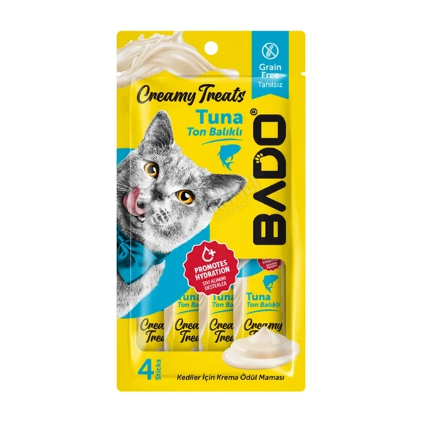 Bado Creamy Treats Ton Balıklı Krema Kedi Ödülü 4x15 Gr ürün görseli 1