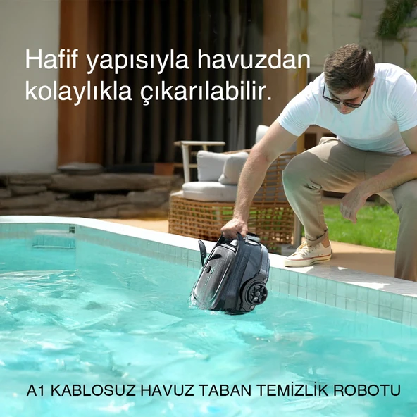 A1 Kablosuz Havuz Robotu 100m2 Havuz Taban Temizlik Robotu ürün görseli 1