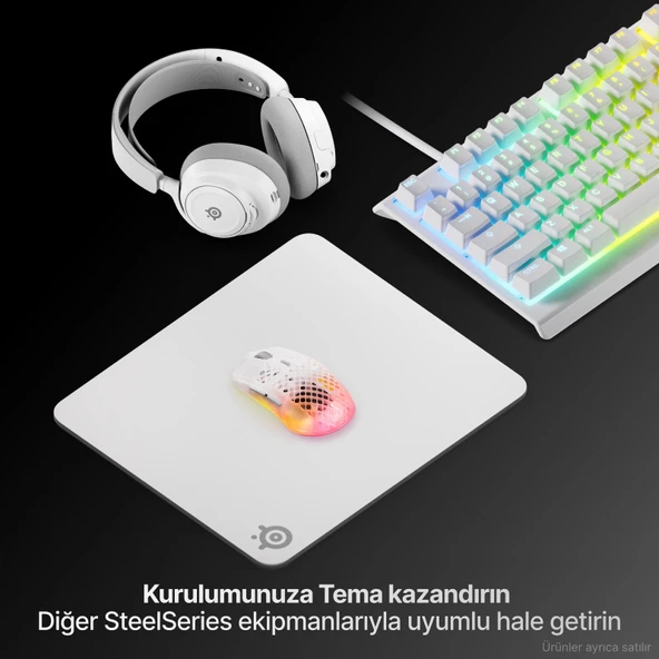 SteelSeries QcK Heavy Large Gaming Mousepad - Beyaz - Resim 6