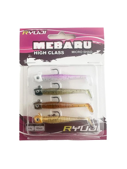 Mebaru Micro Shad 65mm 3.8gr Silikon Yem – Natural Mix ürün görseli 1