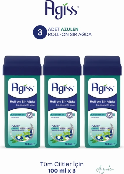 Agiss Roll-On Sir Ağda Azulen 100 ml  x 3 Adet ürün görseli 1