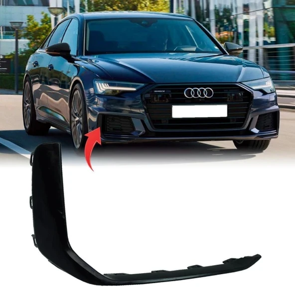 Audi A6 2022-2025 Sağ Tampon Kapağı Çıtası Parlak Siyah 4K0807968A Y9B ürün görseli 1