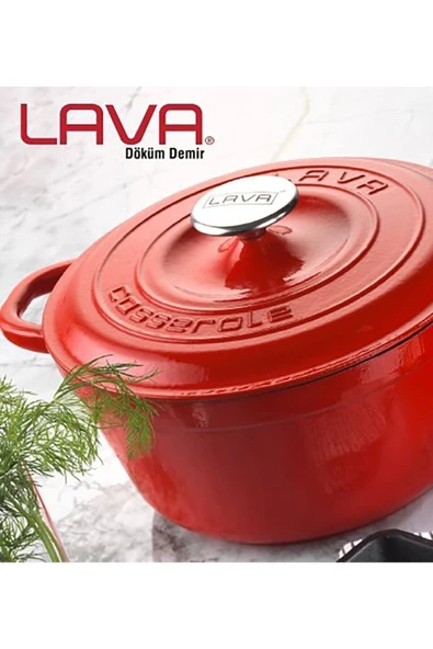Lava Döküm Yuvarlak Tencere Döküm Demir Kapak New Heritage Serisi Çap(Ø)22cm. ürün görseli 1