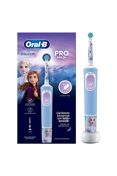Oral-B Vitality Pro Frozen Özel Seri Çocuklar İçin Şarj Edilebilir Diş Fırçası ürün görseli 1